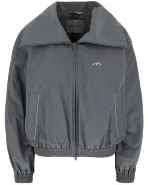 Balenciaga Tracksuitjack Met Hoge Kraag - Grijs