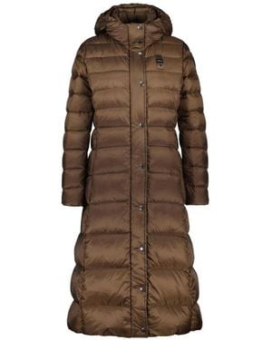 Blauer Parkas - Marrone