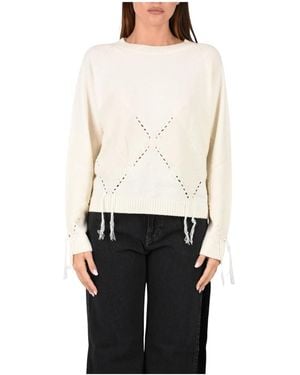 PINKO Round-Neck Knitwear - Blanco