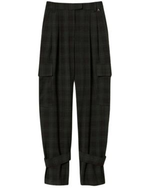 Twinset Broeken ,Groen ,Tapered Broeken - Zwart