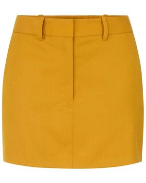 Elisabetta Franchi Gabardine Rok - Geel