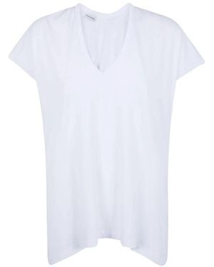 Dries Van Noten V-Ausschnitt T-Shirt - Weiß