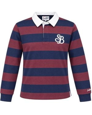 MC2 Saint Barth Tops ,Veelkleurig ,Polo Shirt - Blauw