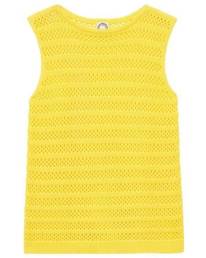 Ines De La Fressange Paris Gelbes häkel tank top,häkel tank top ecru sommer 2022