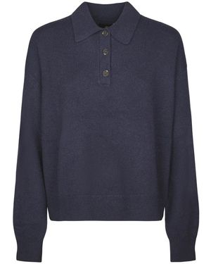 Anine Bing Truien & Vesten ,Blauw ,Kasjmier Lee Polo Truien