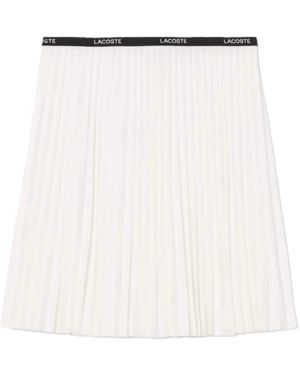 Lacoste Kurzer Faltenrock - Weiß