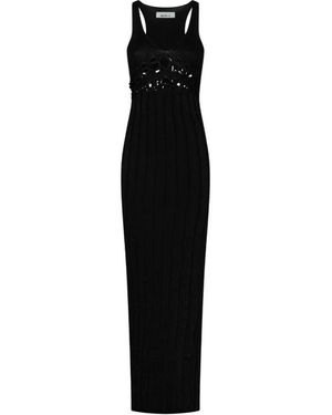 Circus Hotel Kleedjes ,Zwart ,Zwart Lurex Cut Out Jurk