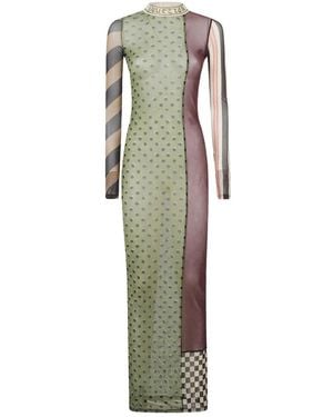 Jean Paul Gaultier Patchwork Printed Maxi Dress - Green