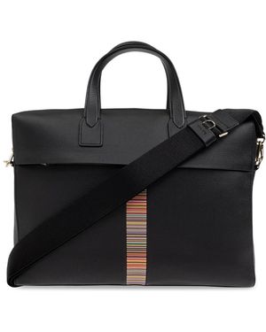 Paul Smith Tassen ,Zwart ,Leer Handtas Voor Documenten