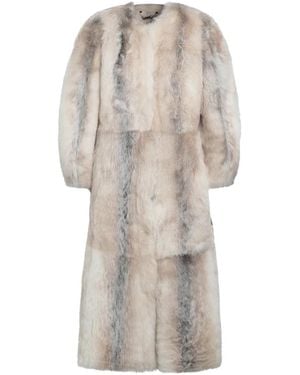Fendi Single-Breasted Coats - Natural