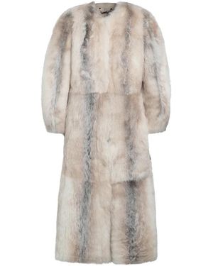 Fendi Single-Breasted Coats - Natural