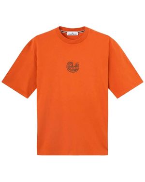 Stone Island T-Shirts - Orange