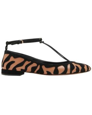 Ulla Johnson Animal Print Ballerina Schuhe - Braun