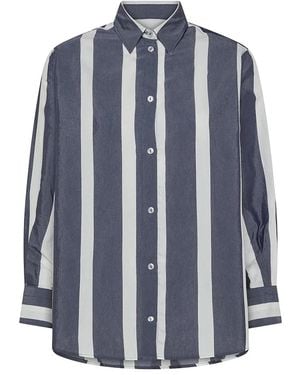 Cruna Overhemden ,Blauw ,Wol Osaka Shirt
