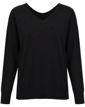 SOLOTRE V-Neck Truien - Zwart