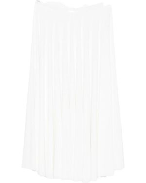 Norma Kamali Rokken ,Wit ,Flared Midi Skirt