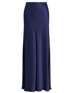 Alberta Ferretti Rokken ,Blauw ,Satijn Shiny Satin Skirt