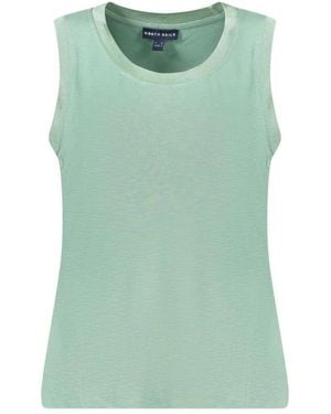 North Sails Tops ,Groen ,Polyester Polyester Tanktop Met Ademende Stof