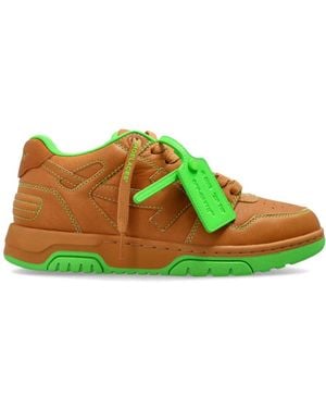 Off-White c/o Virgil Abloh Schoenen ,Bruin ,Leer Out Of Office Sneakers - Groen
