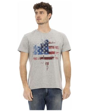 Trussardi Kurzarm rundhals t-shirt - Grau