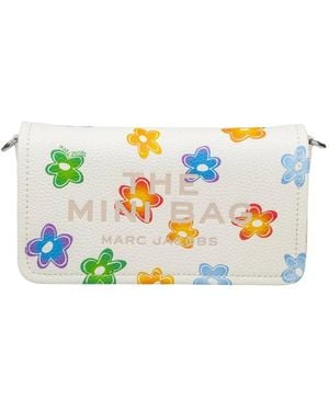 Marc Jacobs Blumige Mini Tasche Aus Weißem Leder