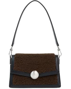 Lacoste Tassen ,Bruin ,Polyester Tennis Bliss Crossbody Tas - Zwart