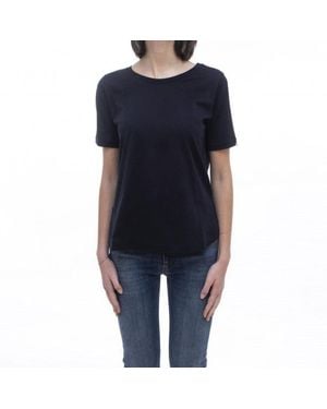 Herno Rundhals-T-Shirt - Schwarz