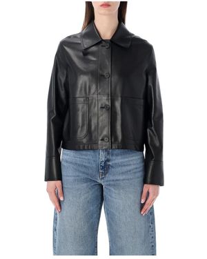 S.w.o.r.d 6.6.44 W.O.R.D 6.6.44, ,Jassen ,Zwart ,Leer Cropped Leren Bikerjack