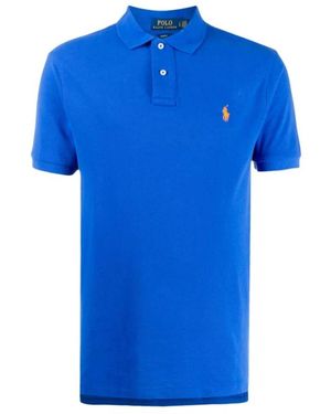 Polo Ralph Lauren Tops ,Blauw ,Katoen Polo Met Geborduurd Logo