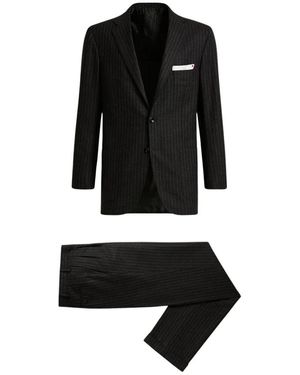 Kiton Single Breasted Suits - Zwart
