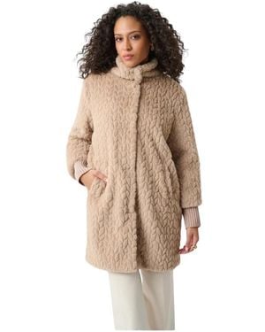 Joseph Ribkoff Faux Fur & Shearling Jackets - Brown