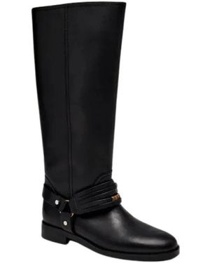Pinko Schoenen ,Zwart ,Leer Cheval 01