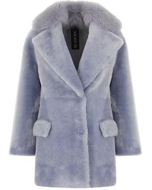 Blancha Faux Fur &Amp; Shearling Jas - Blauw