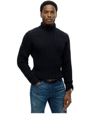 Superdry Truien & Vesten ,Zwart ,Jacob Turtleneck