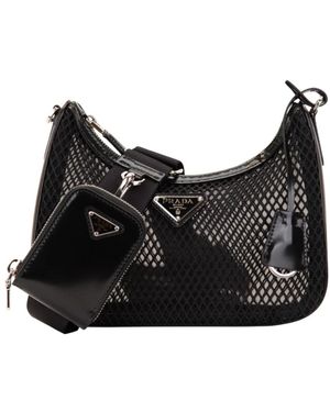 Prada Tassen ,Zwart ,Leer Schoudertas