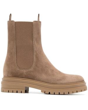 Gianvito Rossi Schoenen ,Leer Chester Chelsea Boots - Bruin