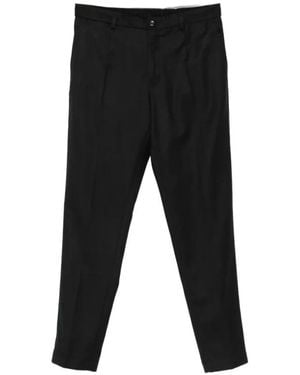 Dolce & Gabbana Broeken ,Zwart ,Wol Rechte Wollen Broek