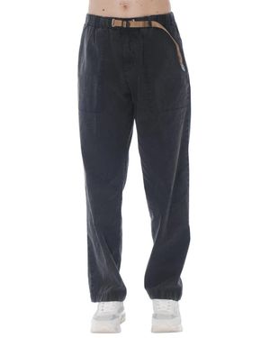 White Sand Straight Trousers - Blue