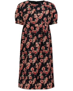 R13 Kleedjes ,Zwart ,Katoen Jurk Met Bloemenprint