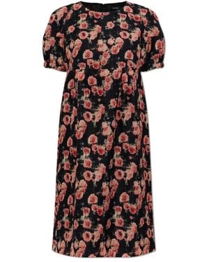 R13 Kleid Mit Blumenmuster - Schwarz
