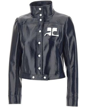 Courreges Reedition Vinyl Jas - Blauw