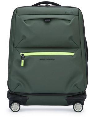 Piquadro Umweltfreundlicher slim cabin trolley mit 4 rädern - Grün