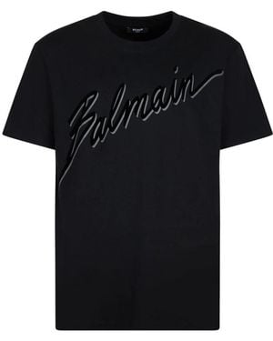Balmain Cotton T-Shirts And Polos - Black