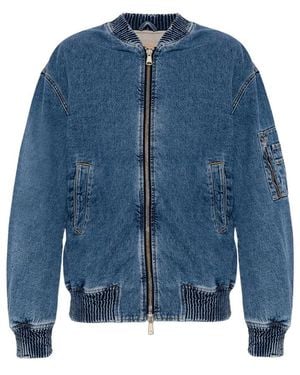 DIESEL D-weltik Denim Bomber Jacket - Blue