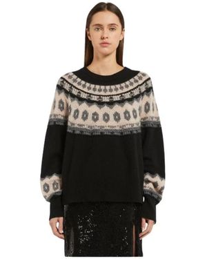 Marella Round-Neck Knitwear - Nero