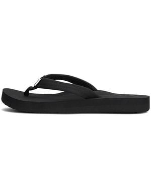 Reef Zwarte Leren Look Teenslippers