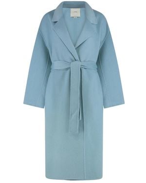 Calvin Klein Belted Coats - Blue