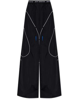 Off-White c/o Virgil Abloh Broeken ,Zwart ,Wide-Leg Joggingbroek