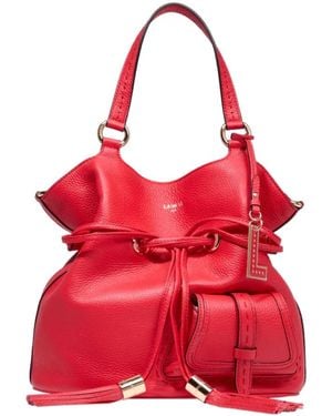 Lancel Bucket Bags - Red