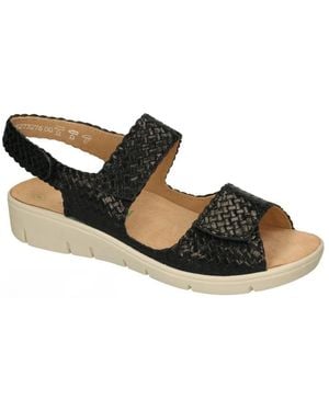 SOLIDUS Honey Flecht Sandal - Schwarz